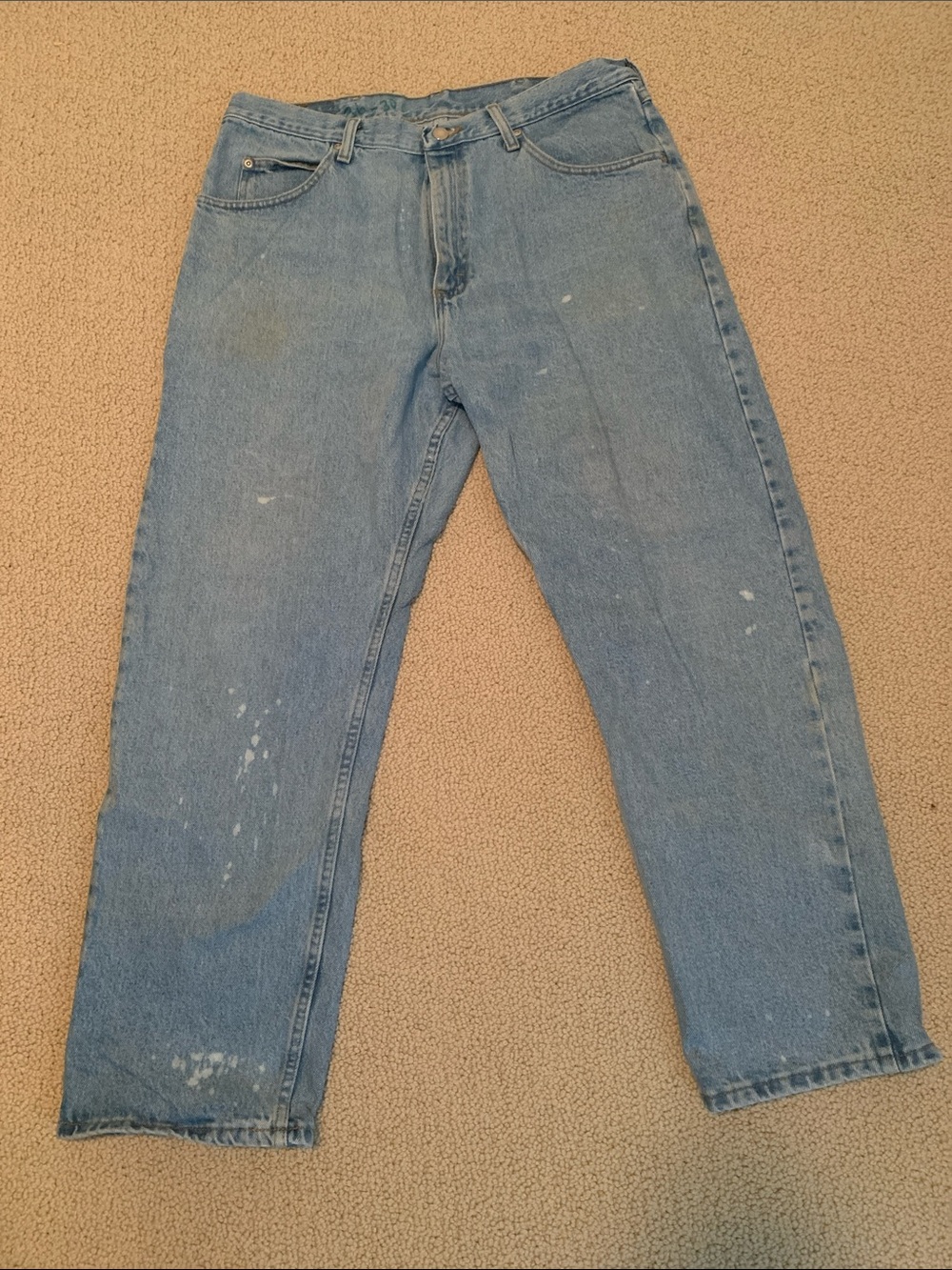 Wrangler Men's Straight Light Blue Denim Jeans